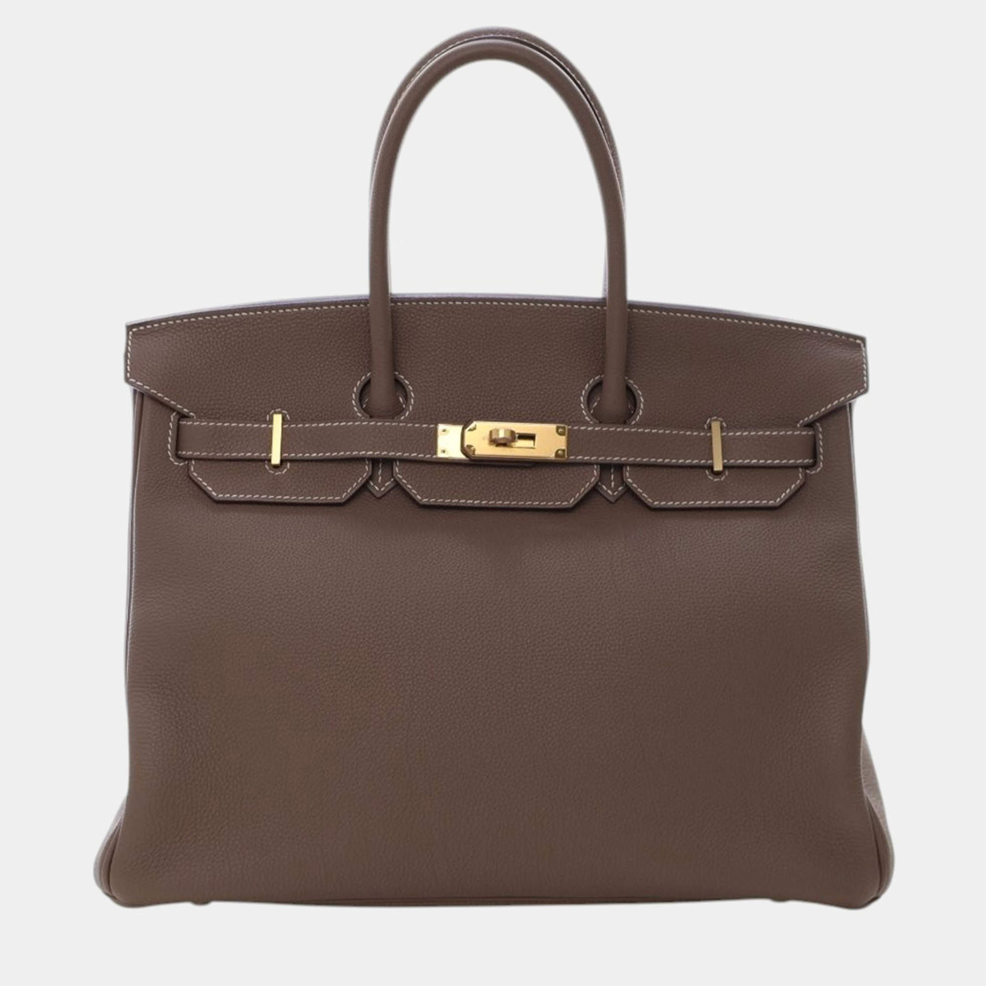 Pre Owned Hermes Brown Togo Birkin Retourne 35