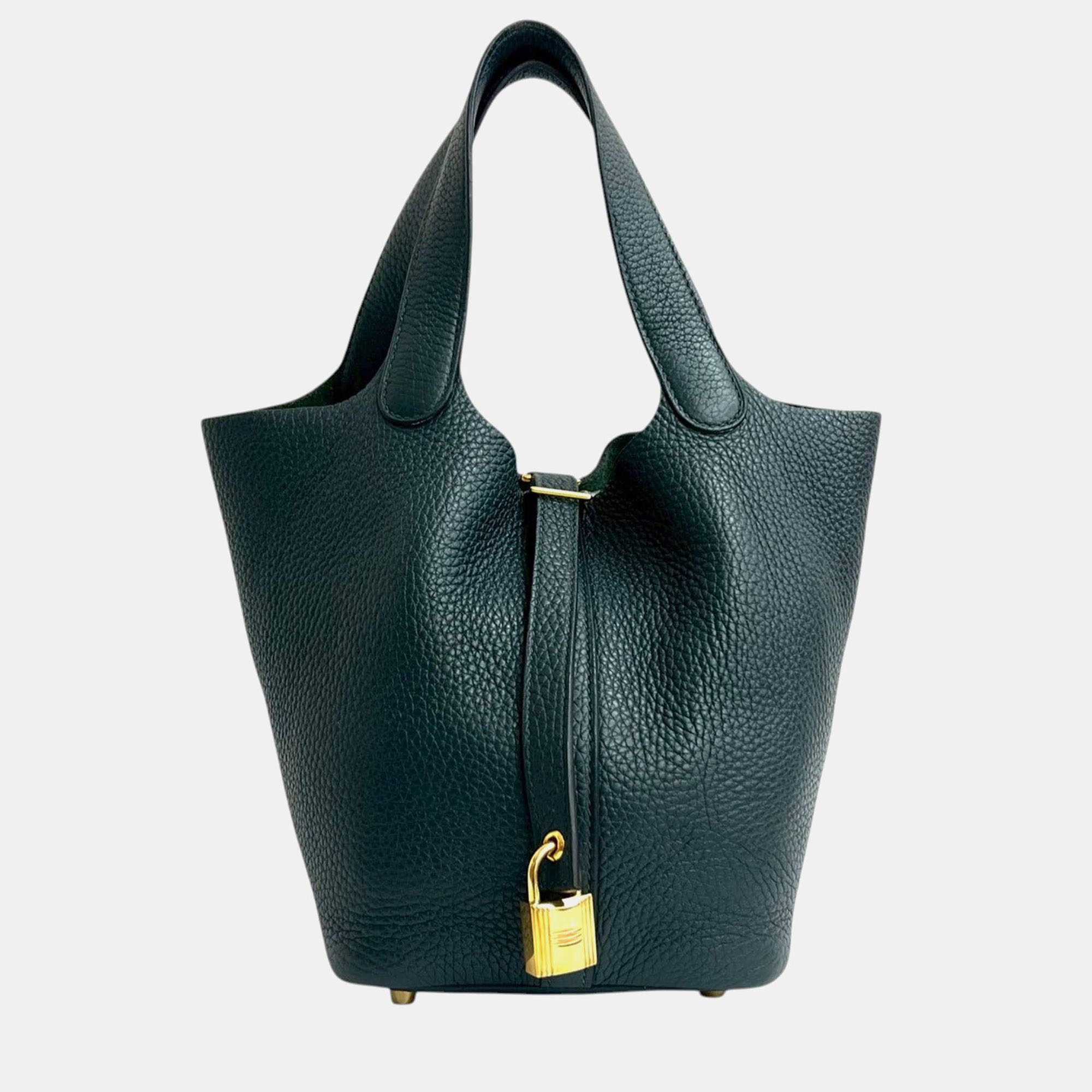 Pre Owned Hermes Green Clemence Picotin Lock 18