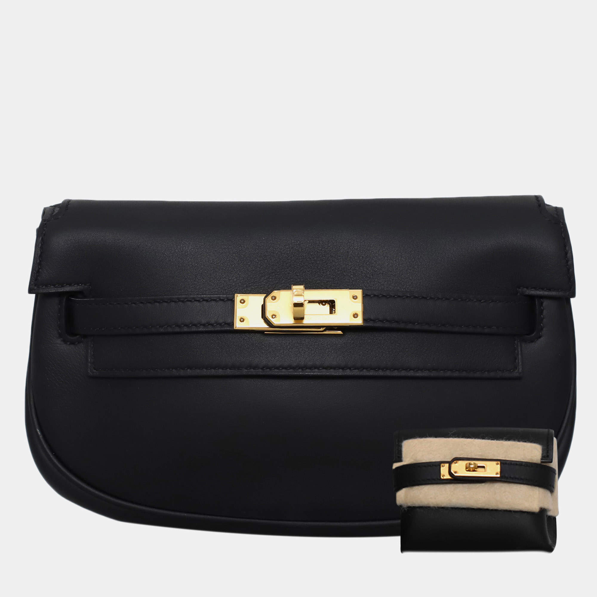 مملوكة مسبقًا Hermes Kelly Moove Black Leather Bag