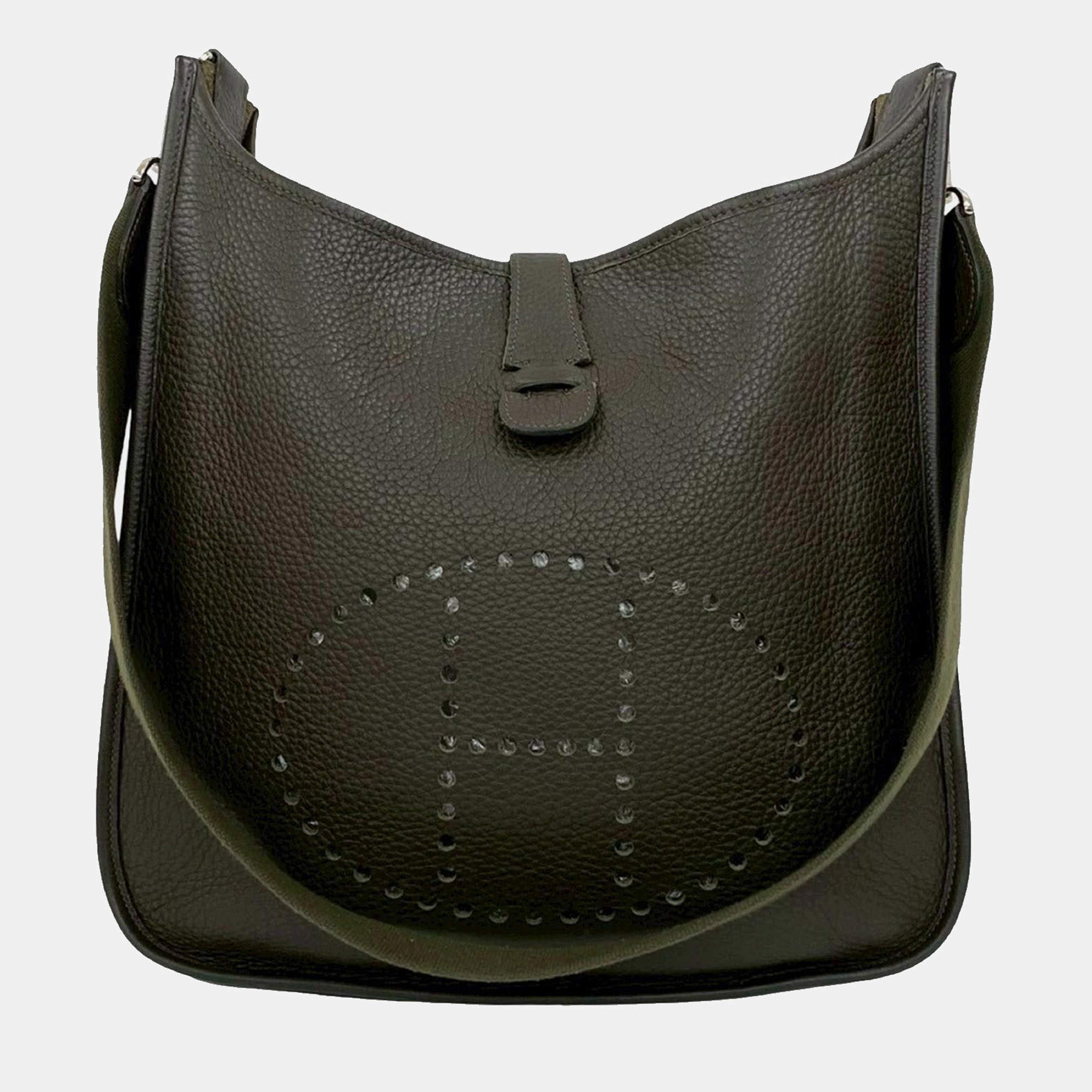 Pre Owned Hermes Brown Clemence Evelyne II 33