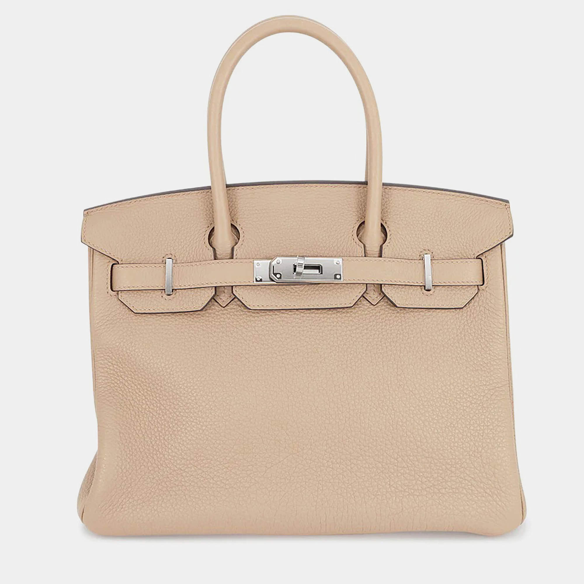 مملوكة مسبقًا Hermes Birkin Beige Marfa Togo Leather Size 30
