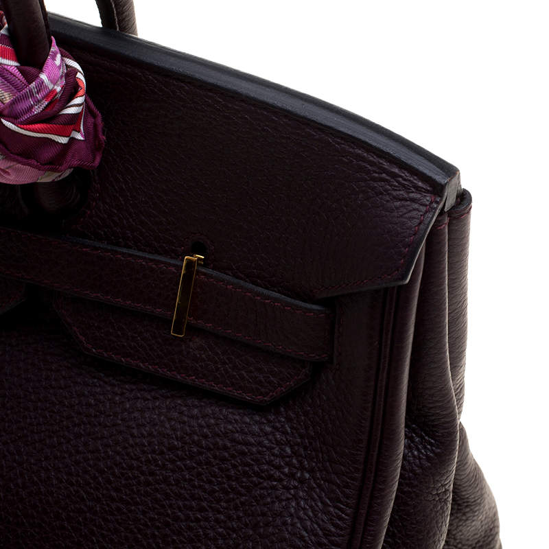 Hermes Bordeaux Swift Birkin 35 Bag – The Closet