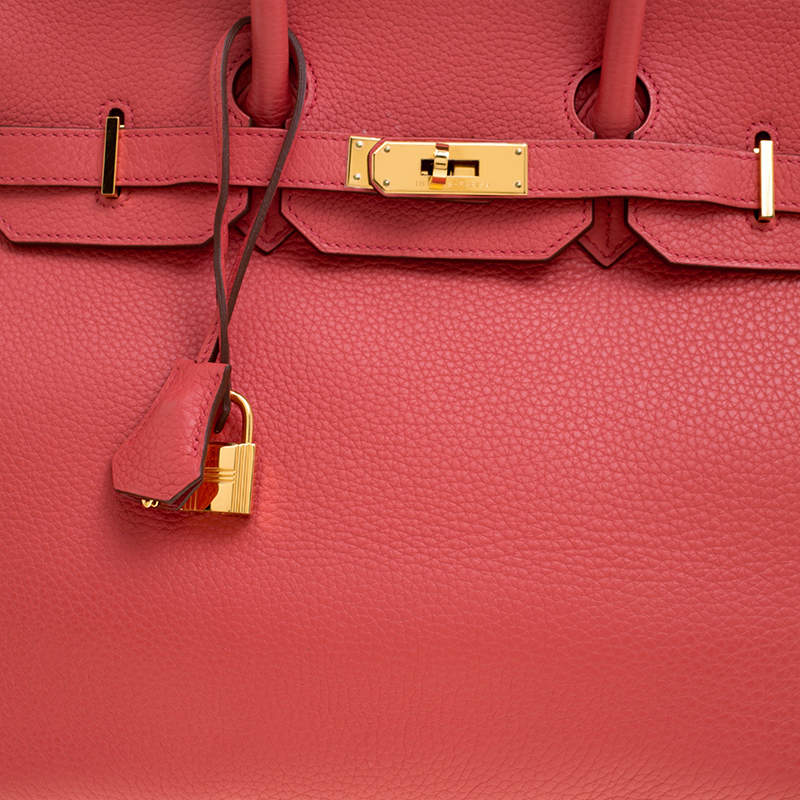 Hermès Hermes Birkin handbag 35 RED TOGO LEATHER GARANCE & PALLADIA HAND  BAG BOX ref.329440 - Joli Closet