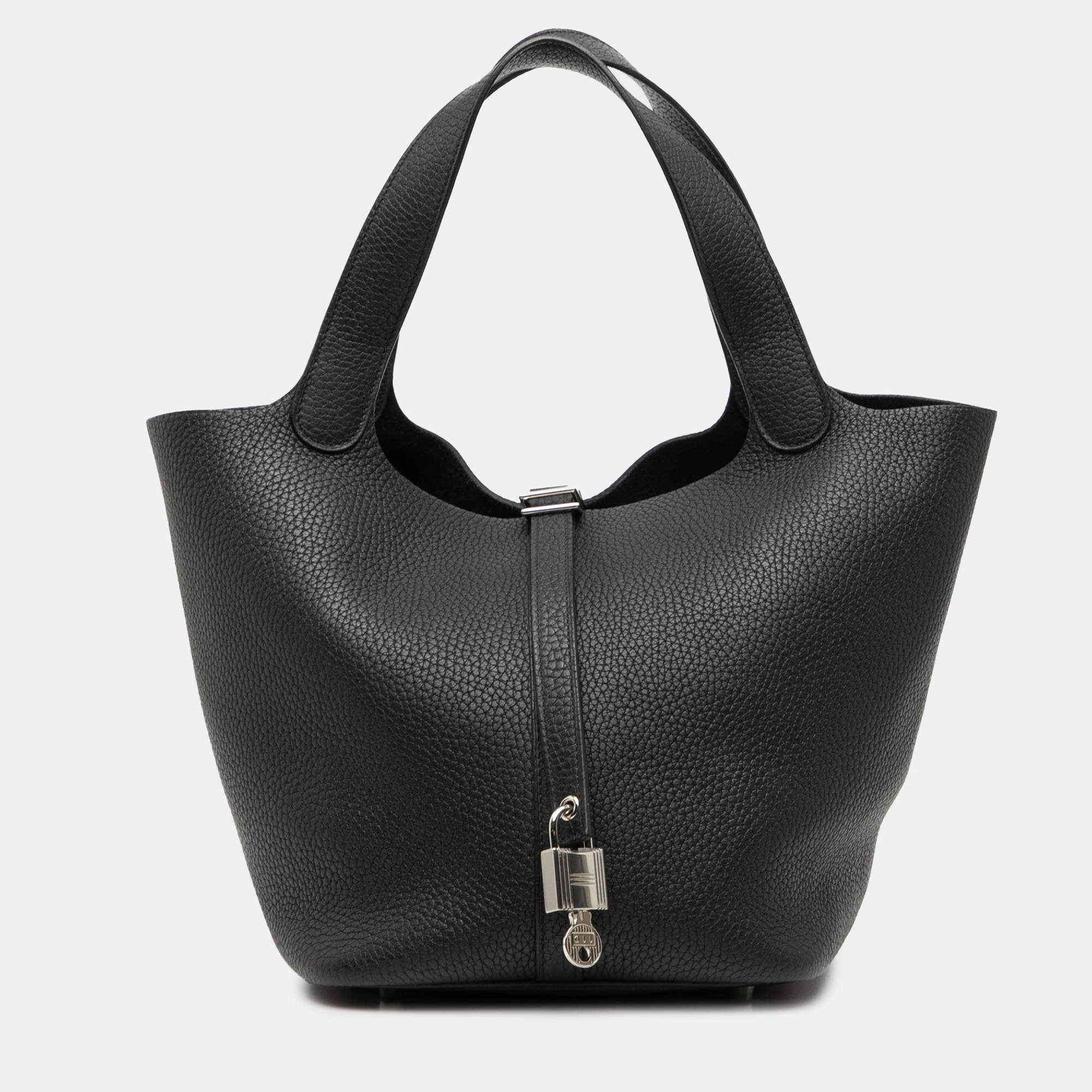 مملوكة مسبقًا Hermes Black Clemence Picotin Lock 22