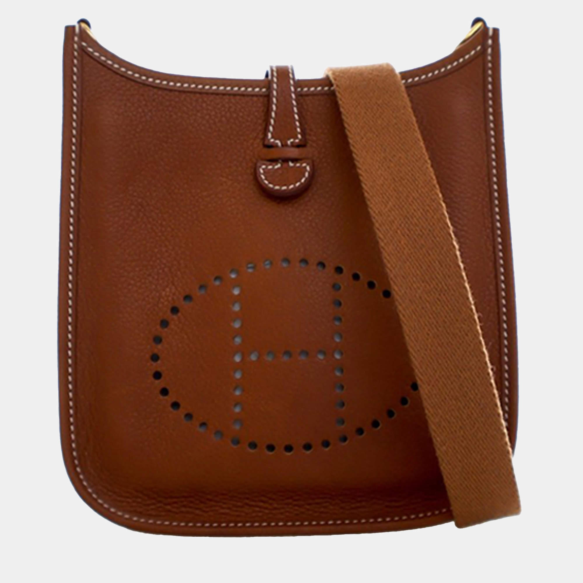 Pre Owned Hermes Brown Barenia Evelyne TPM 16