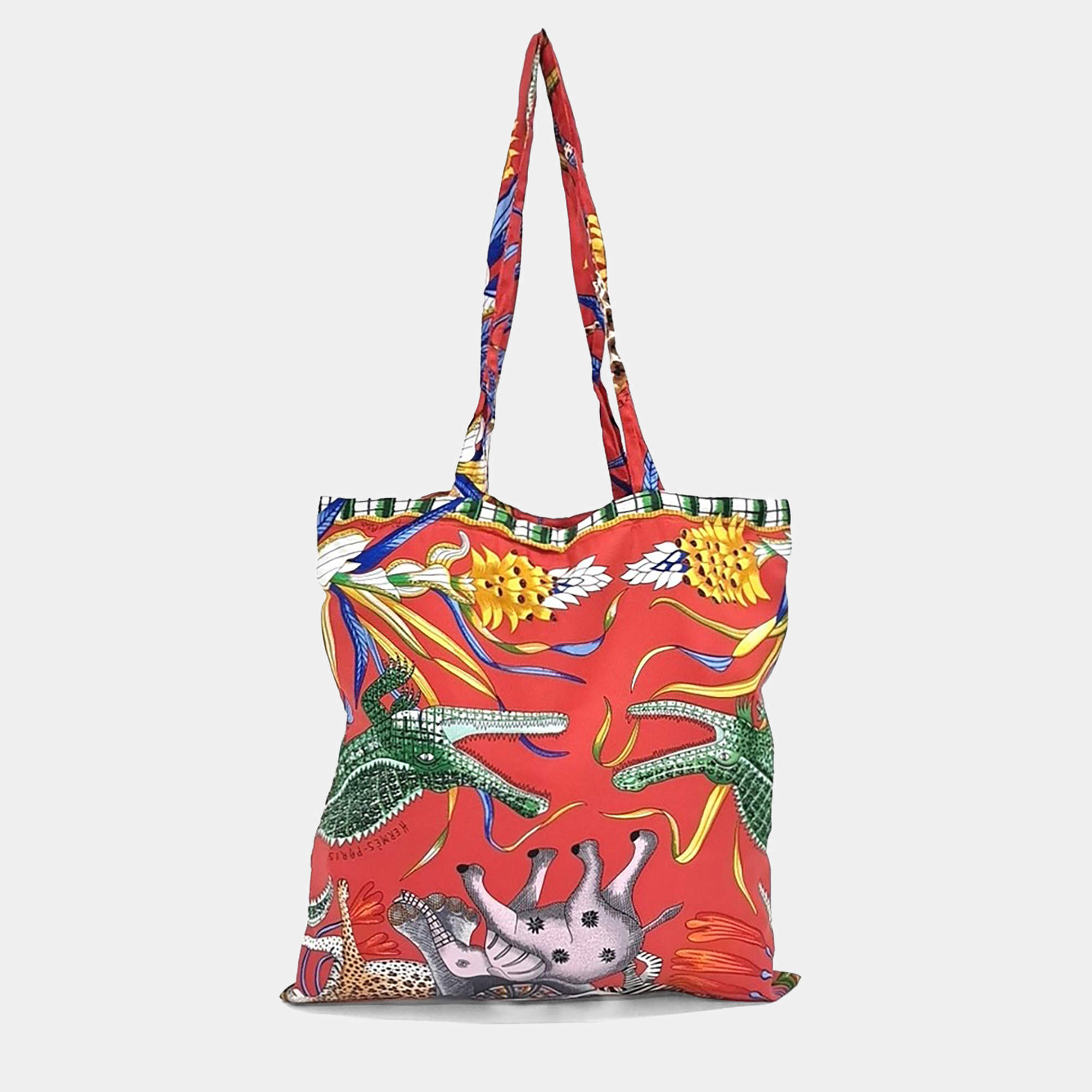 Pre Owned Hermes Multicolor Silk Petit H Silk Shoulder Bag