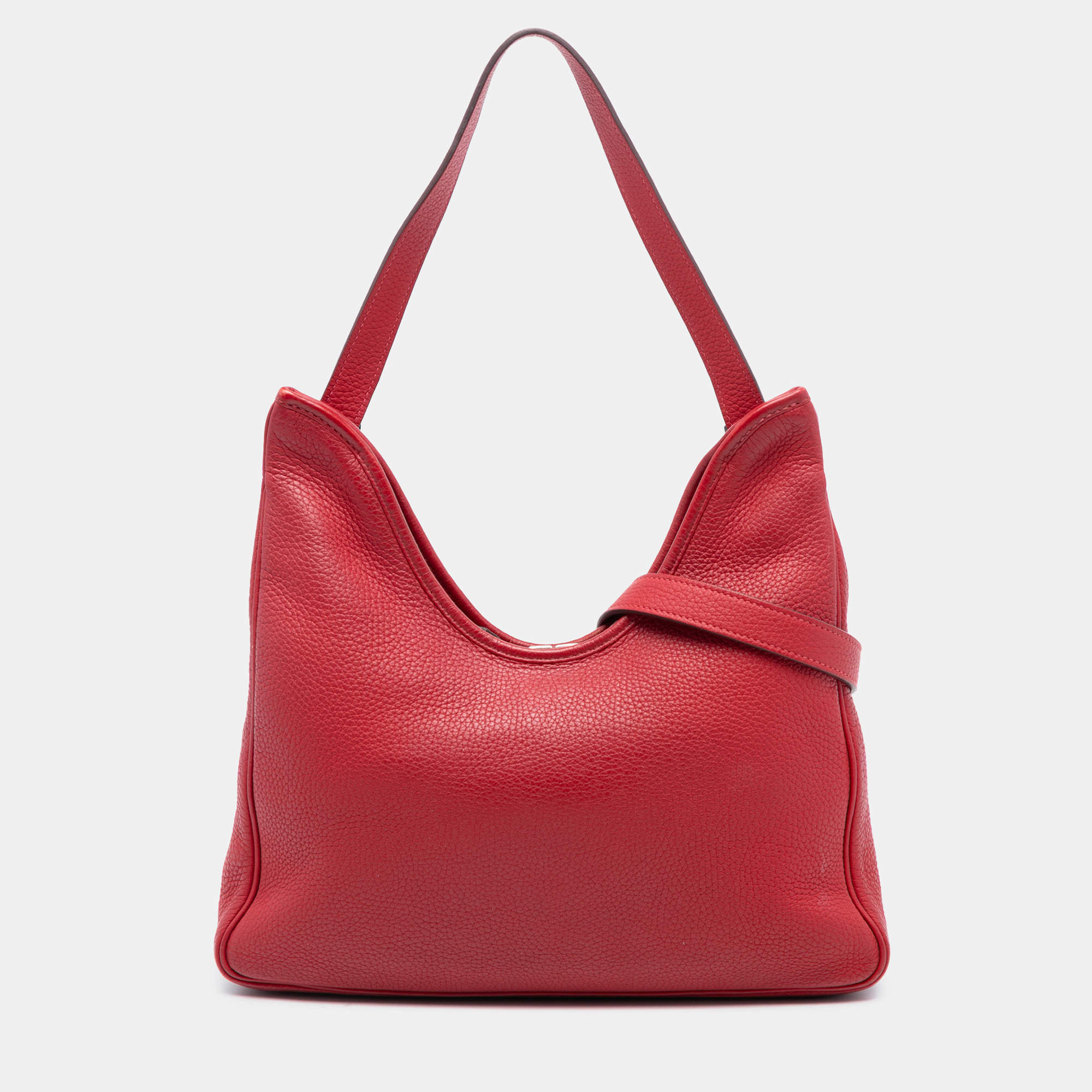 Pre Owned Hermes Red Clemence Massai GM