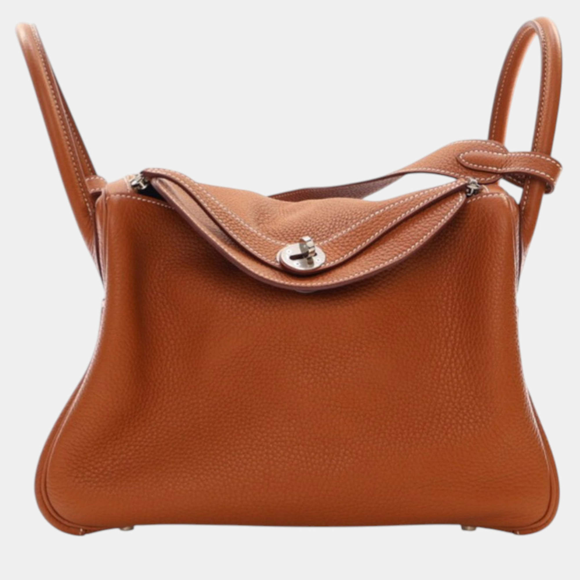 Pre Owned Hermes Brown Clemence Lindy 26