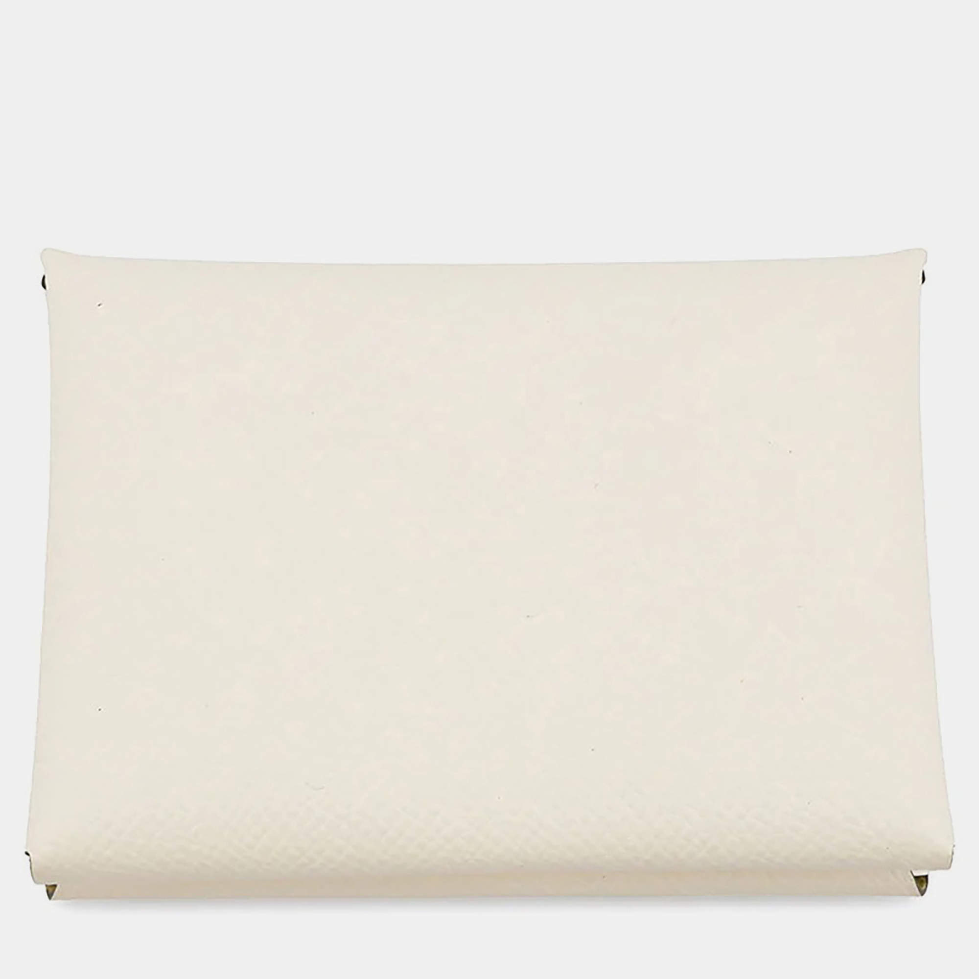 مملوكة مسبقًا Hermes Calvi Duo Verso Nata / Jaune Poussin Epsom