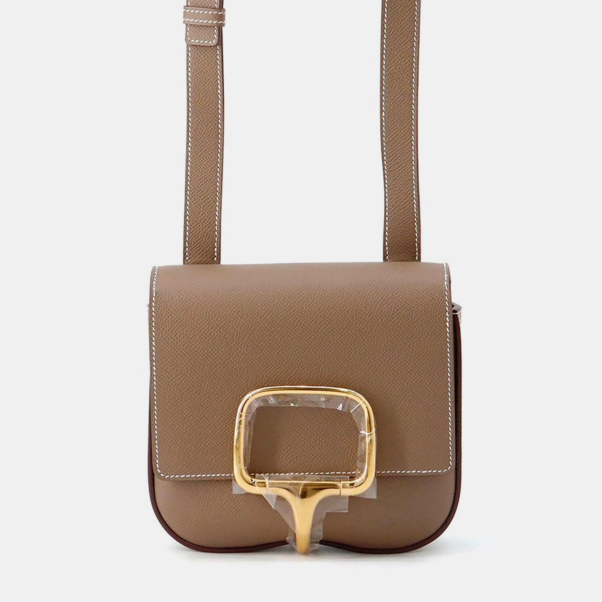 Pre Owned Hermes Della Cavaleria Etoupe Epsom Size Mini