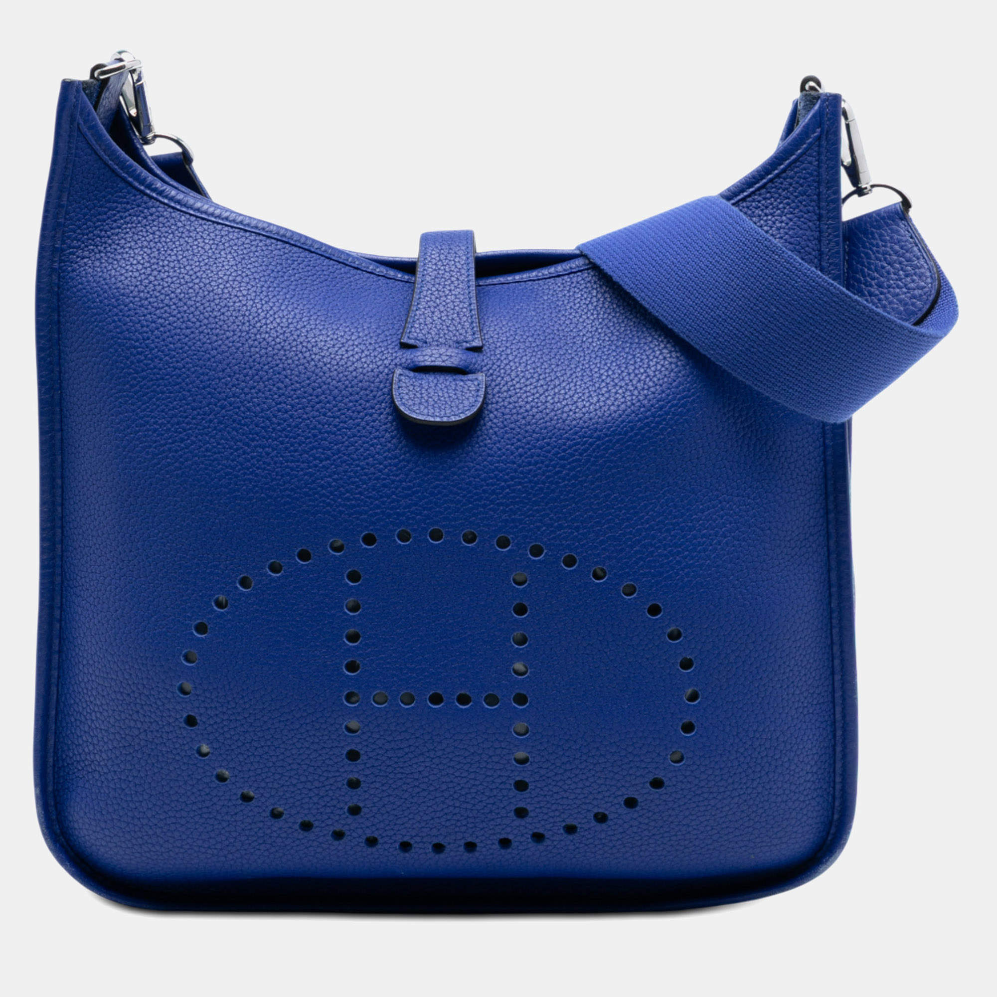 مملوكة مسبقًا Hermes Blue Clemence Evelyne III GM