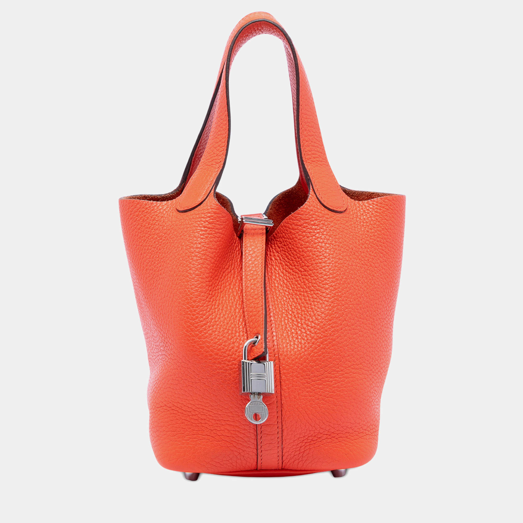 Pre Owned حقيبة هيرمس بيكوتين لوك 18 برتقالي كليمونس