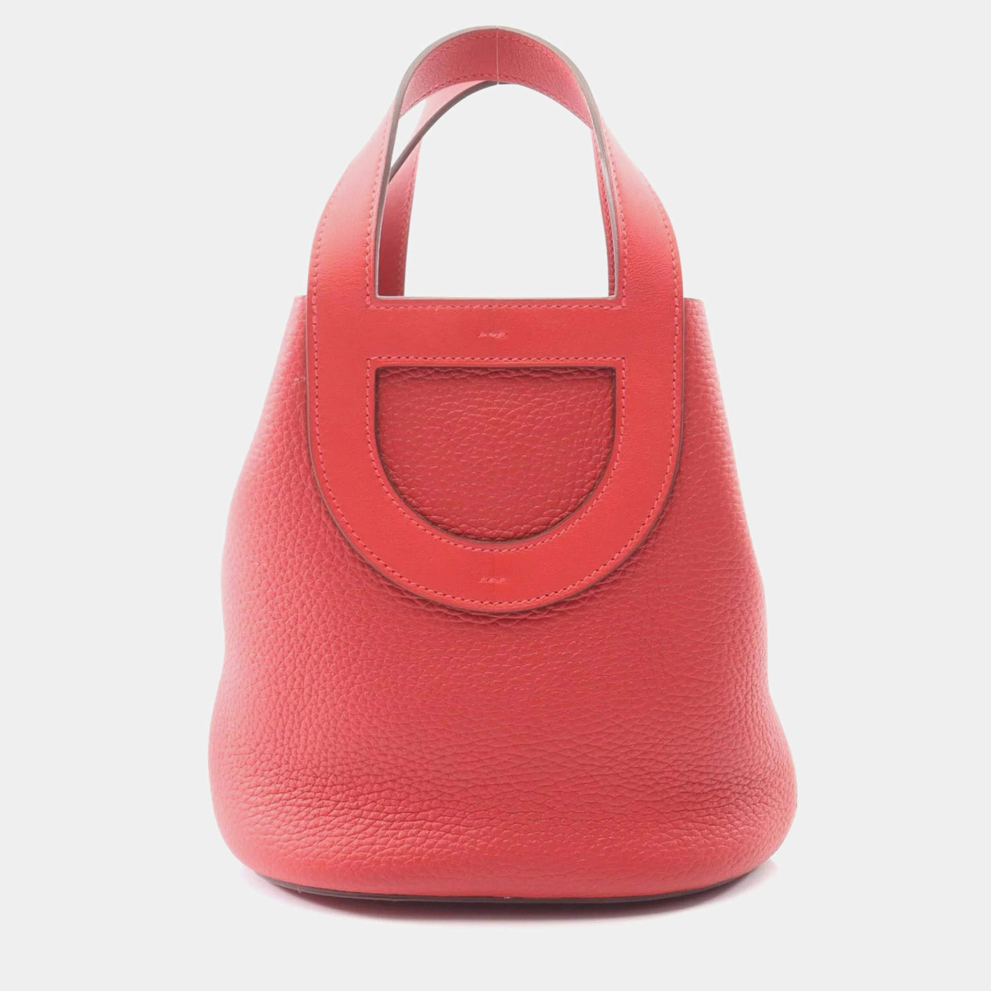 مملوكة مسبقًا Hermes Hermes In The Loop 18 Handbag Taurillon Clemence Leather Red