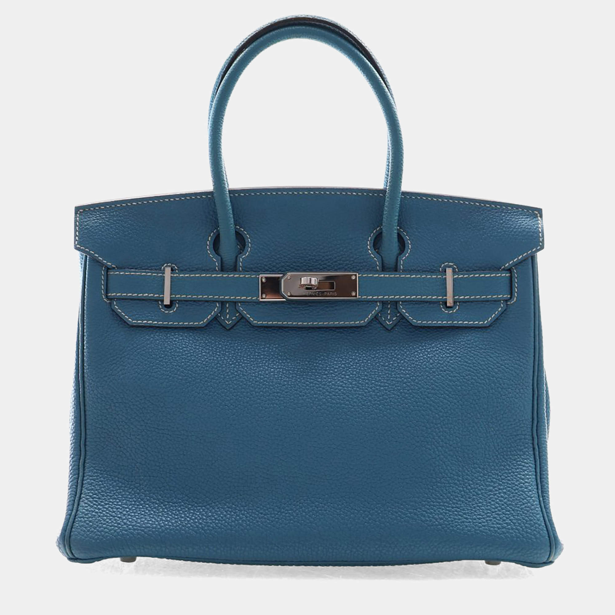 مملوكة مسبقًا Hermes Bleu Jean Togo Birkin 30