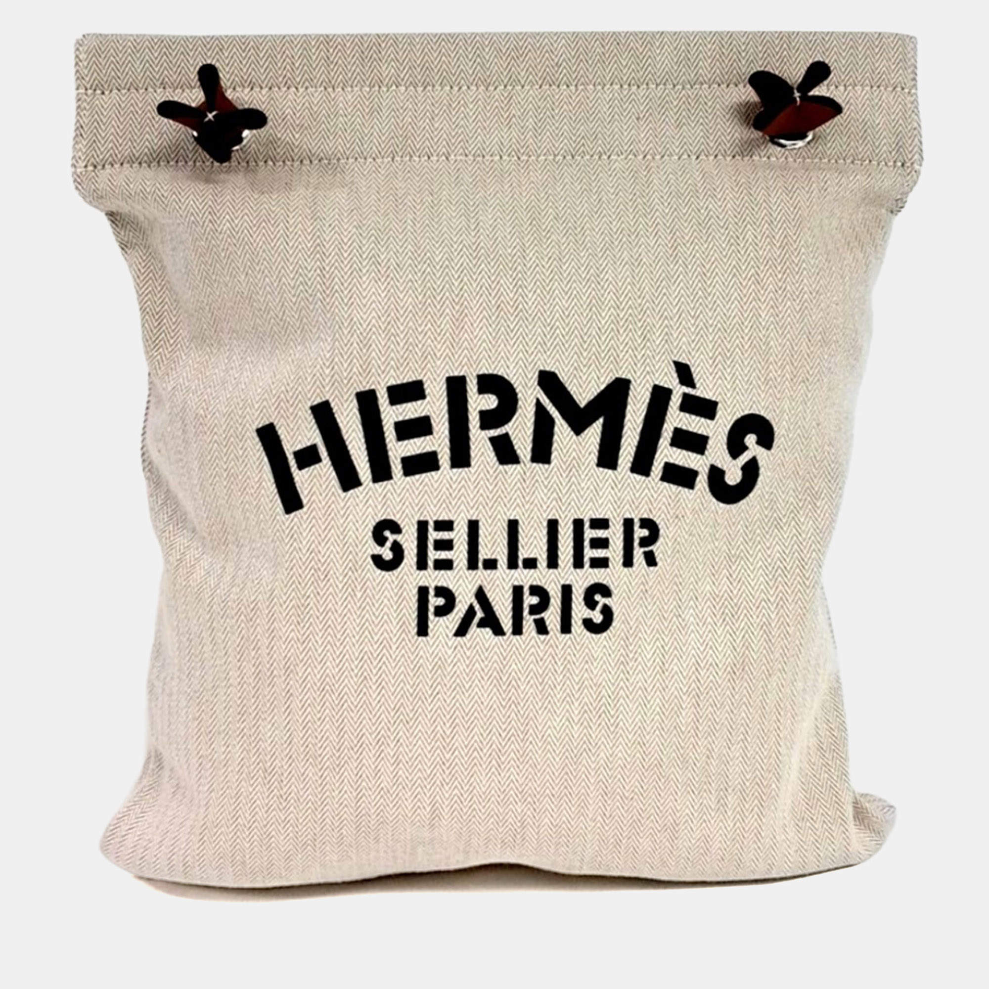 مملوكة مسبقًا حقيبة هيرمس بيج قطن ألين