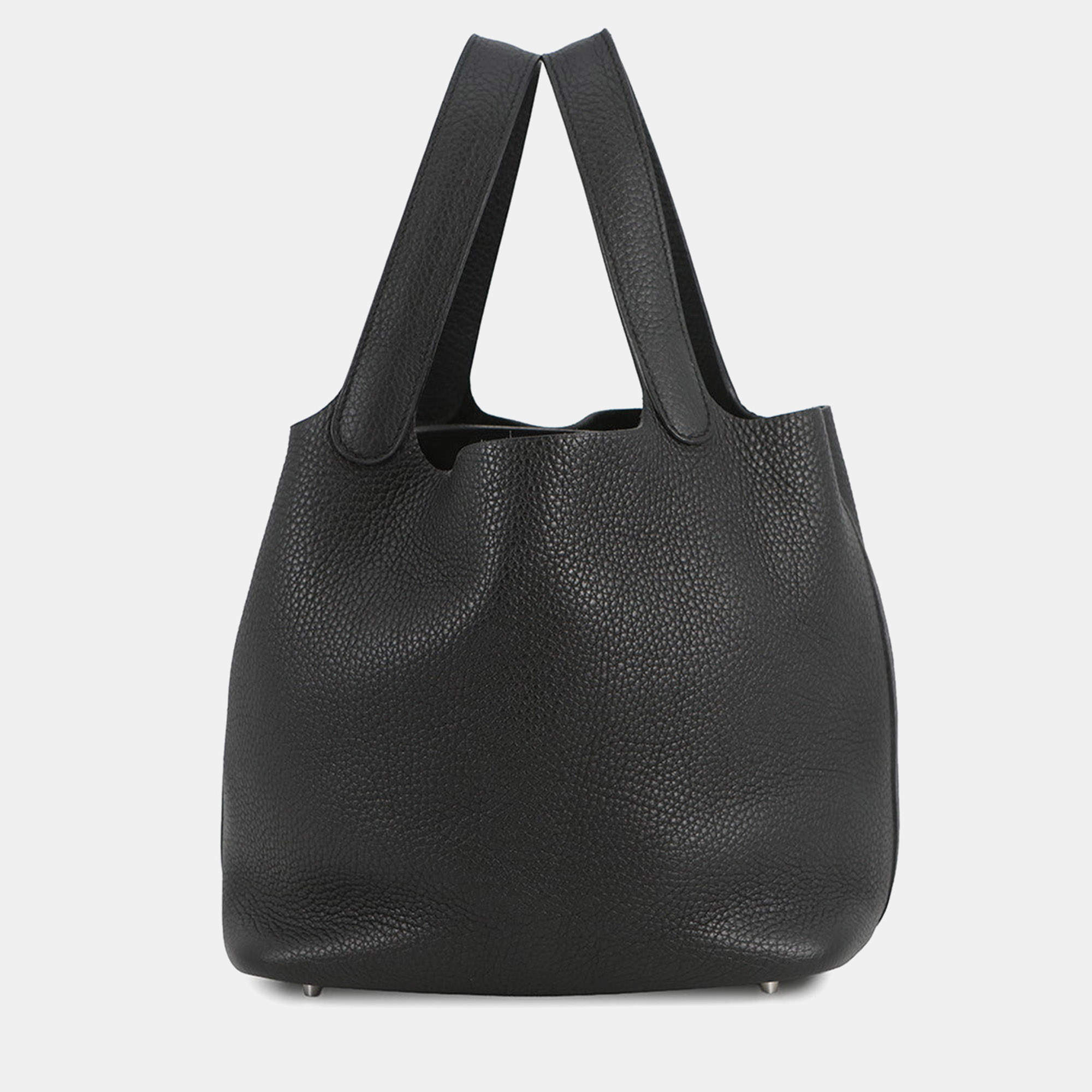 Pre Owned Hermes Picotin Lock Black Taurillon Clemence Size Mm