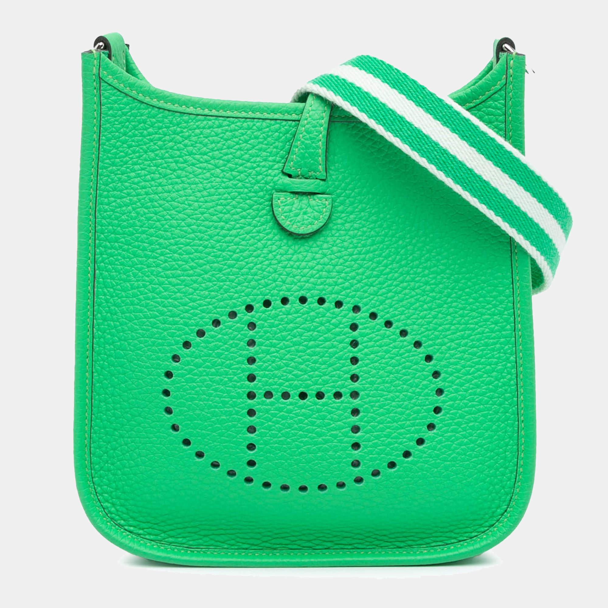 Pre Owned Hermes Green Clemence Evelyne TPM