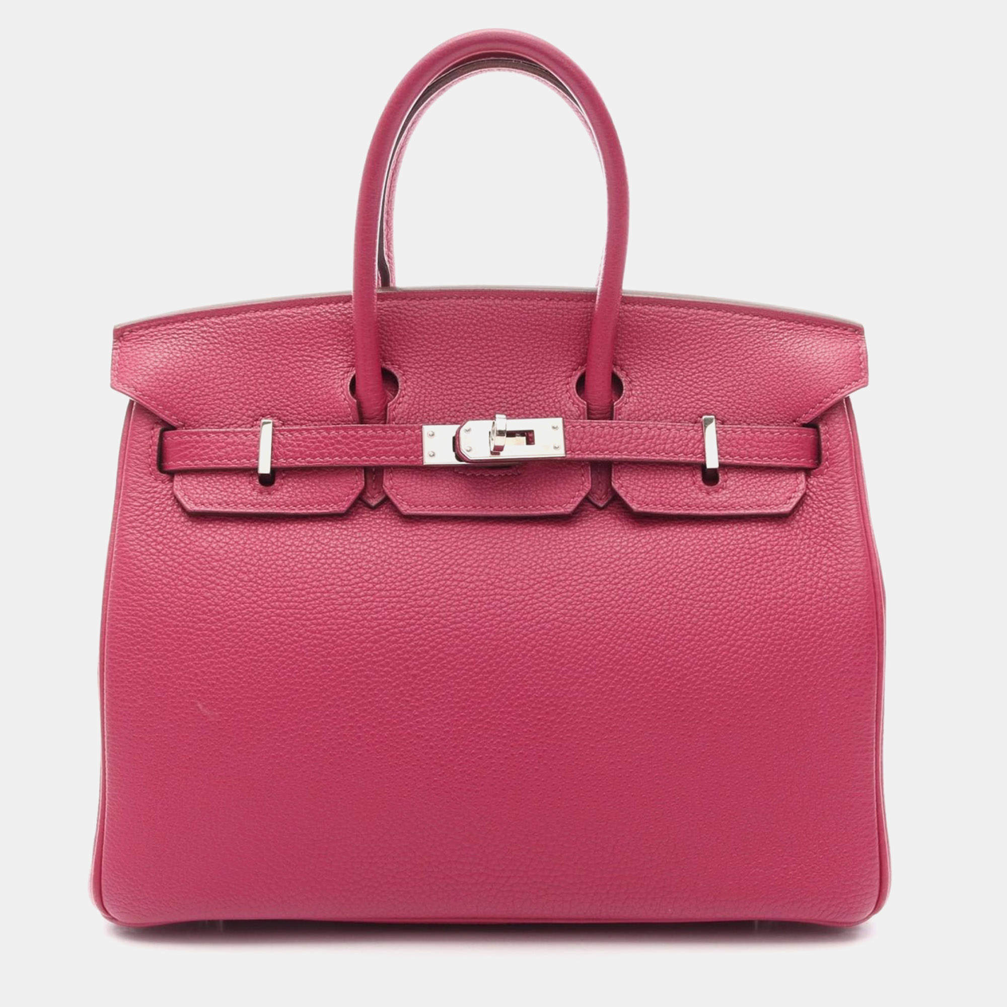 Pre Owned Hermes Birkin 25  Togo Leather Totes Bag