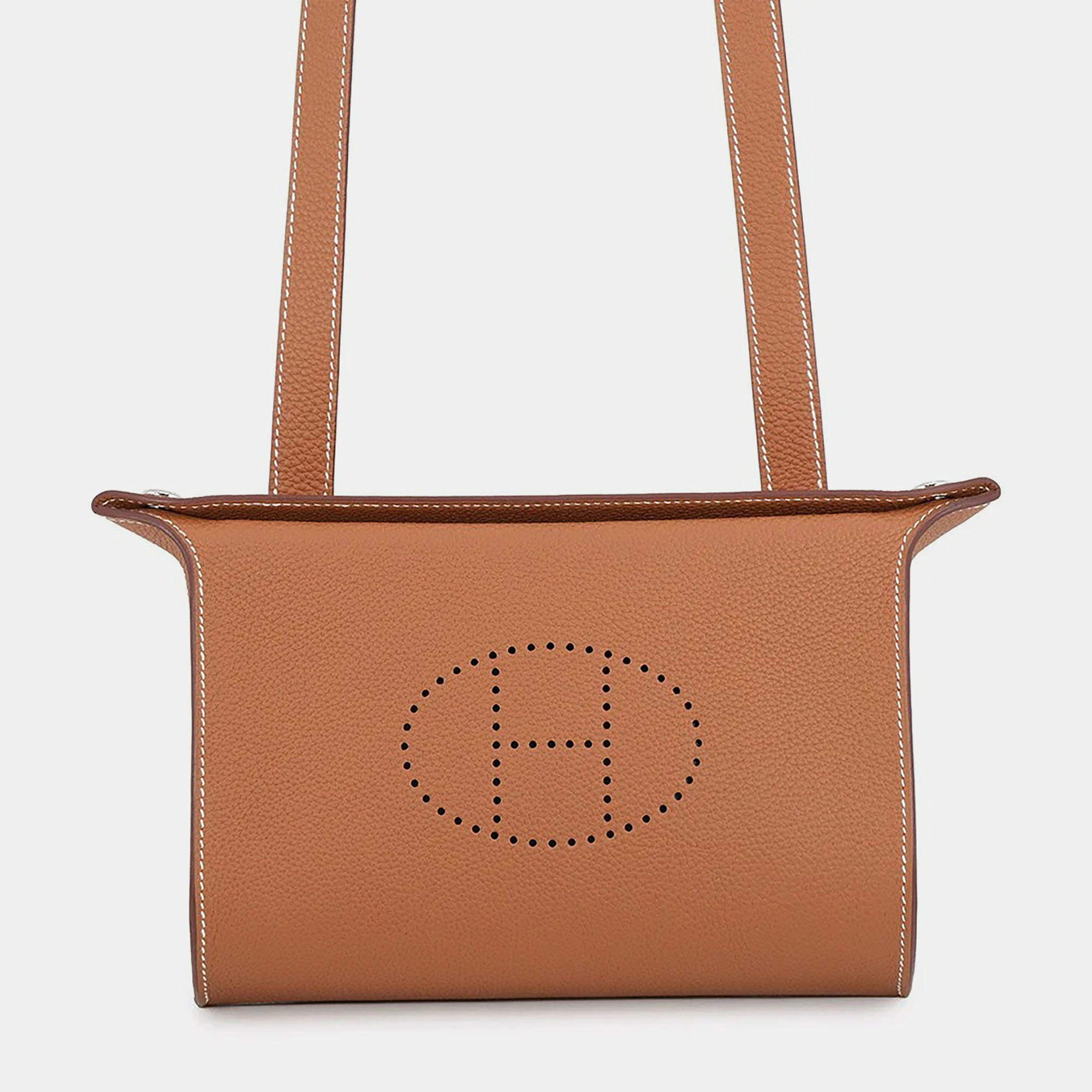 مملوكة مسبقًا Hermes Vide-Poches Gold Togo Calfskin Leather Pouch