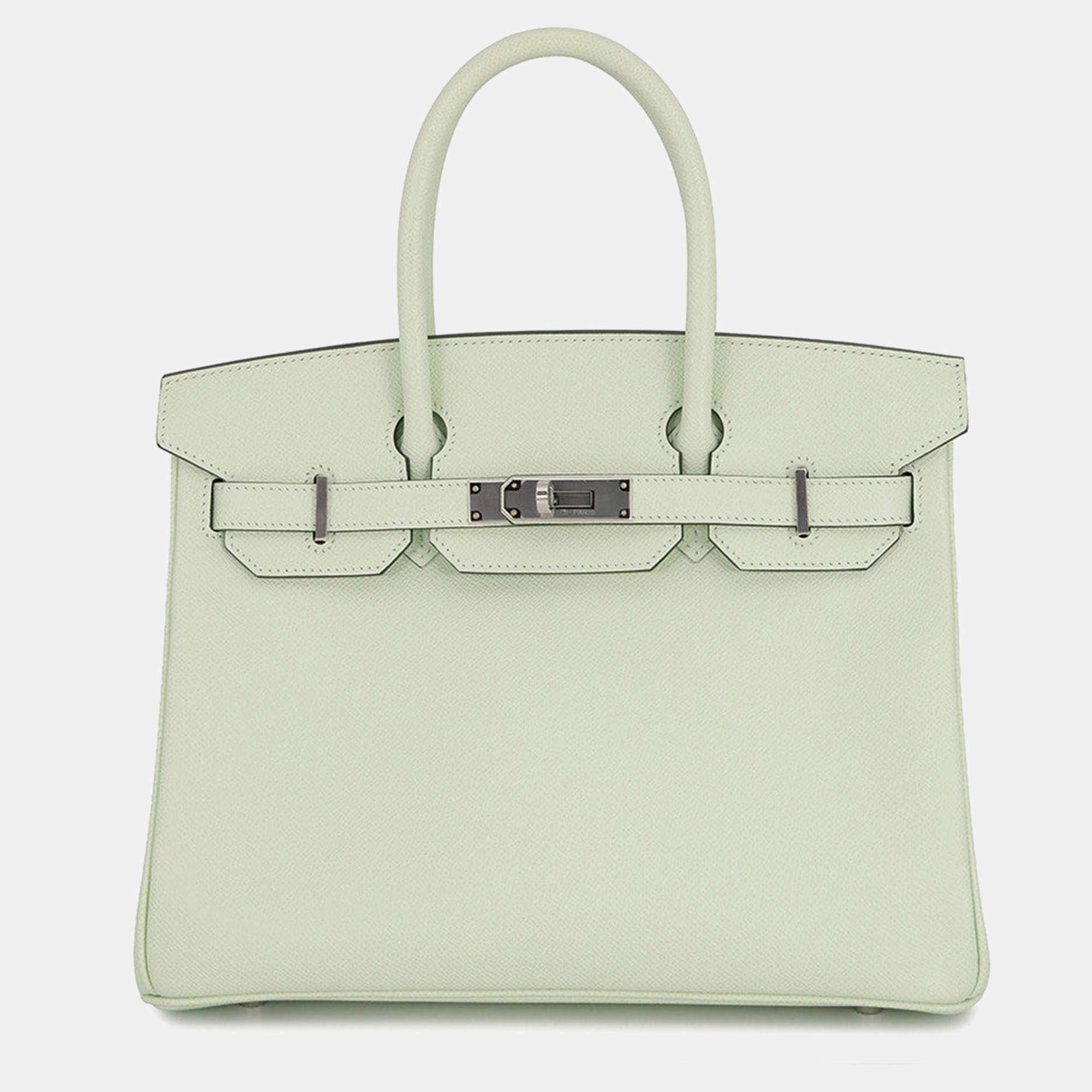 Pre Owned Hermes Birkin 30 Vert Fizz Epsom Handbags