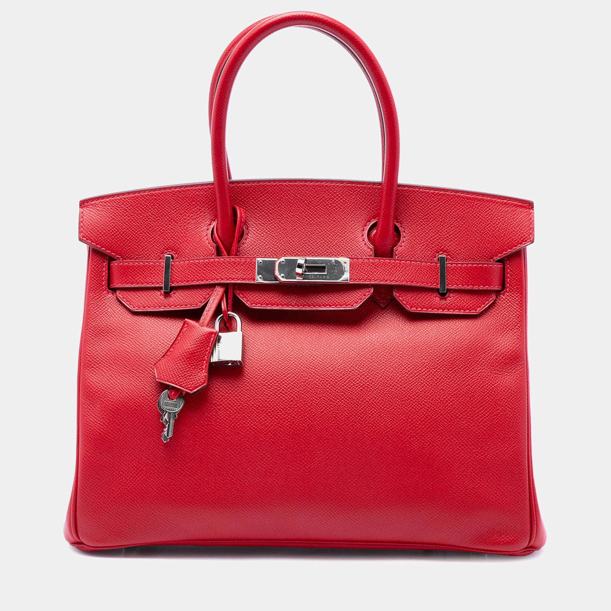 Pre Owned Hermes Birkin 30 Bougainvillea Epsom Leather Sellier