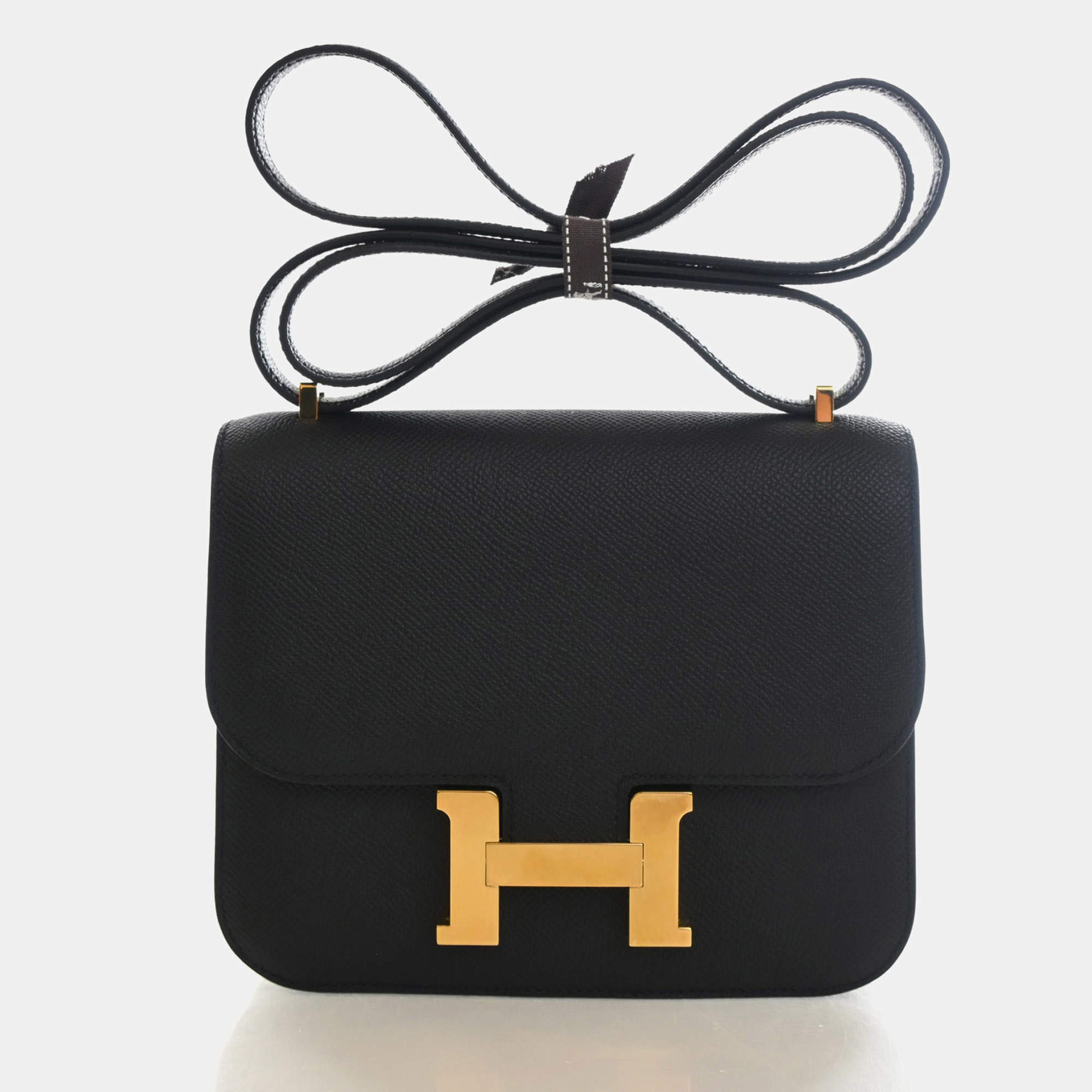 Pre Owned Hermes Constance 18 Noir Epsom Shoulder Bag