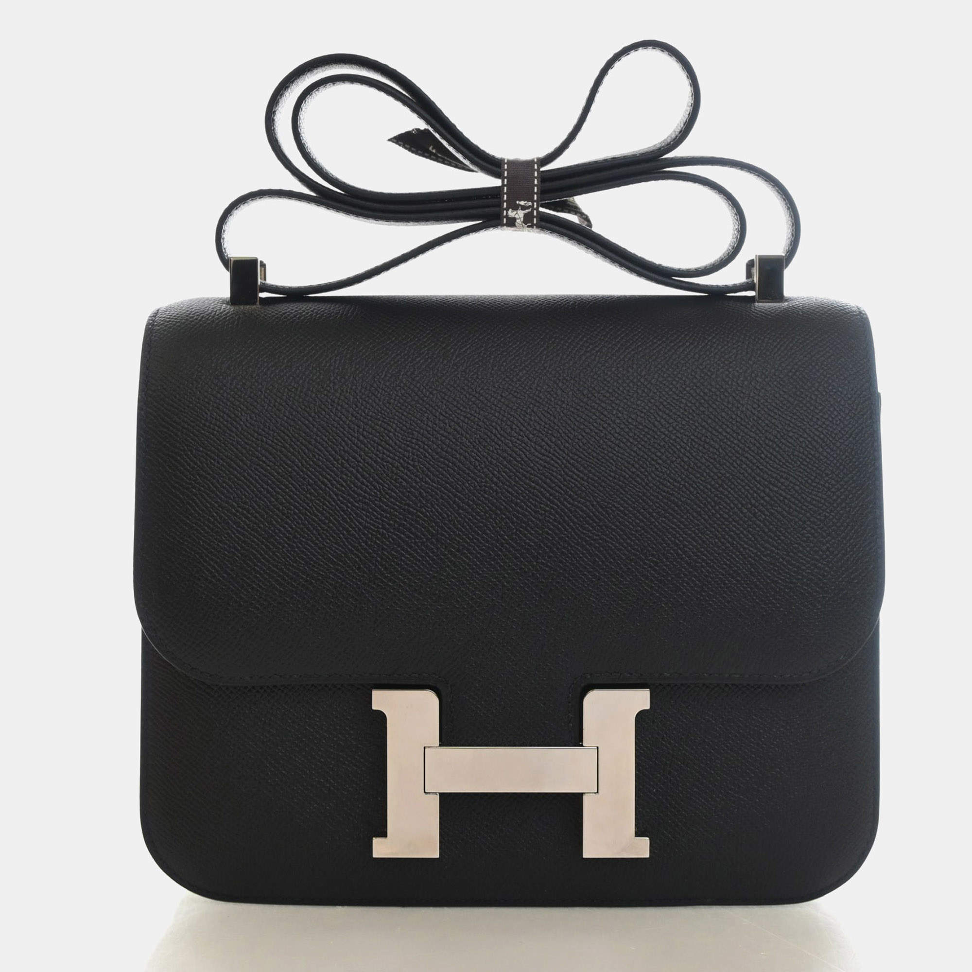 Pre Owned Hermes Constance 24 Black Epsom Calfskin Leather Shoulder Bag