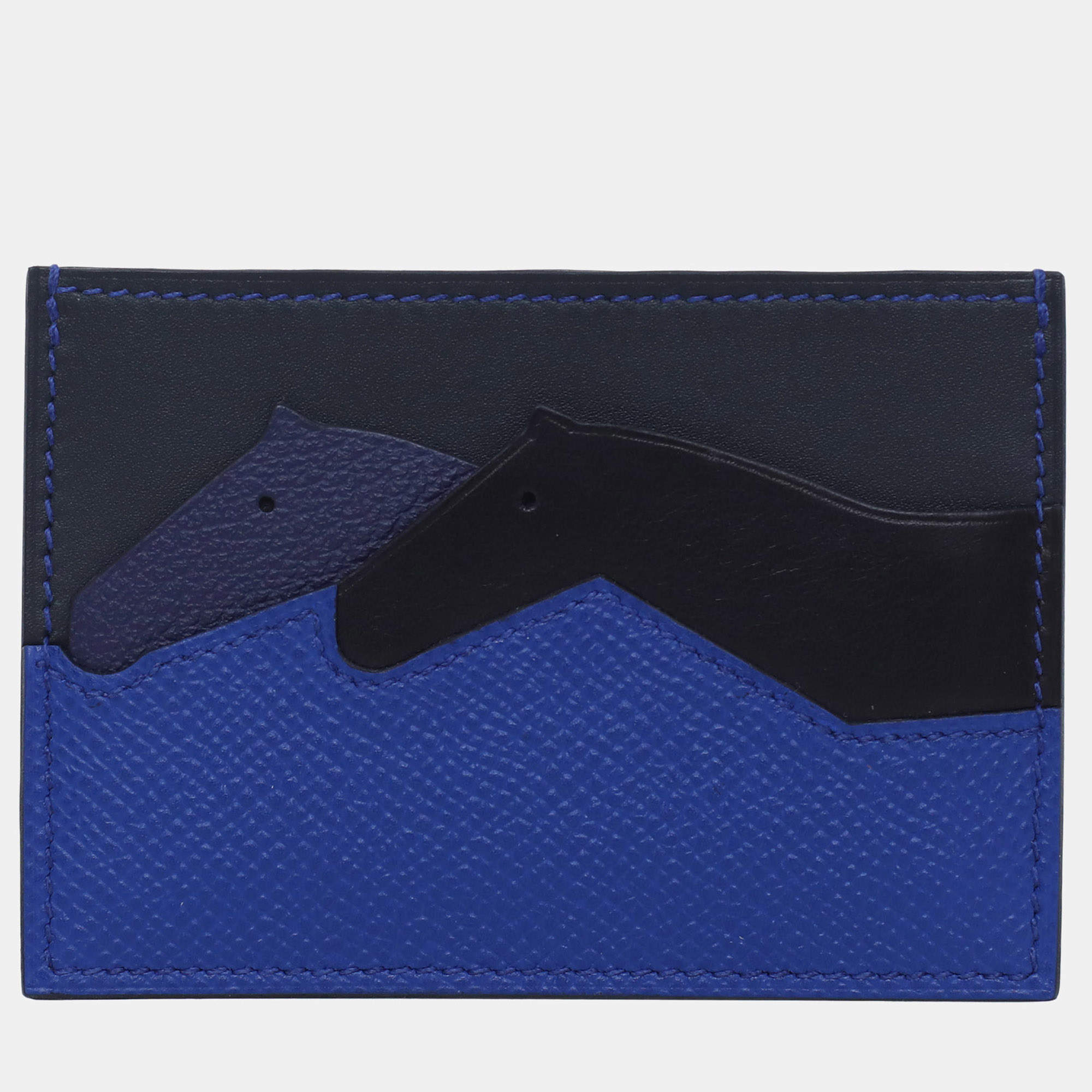 Pre Owned Hermes Tricolor Les Petits Chevaux Card Holder