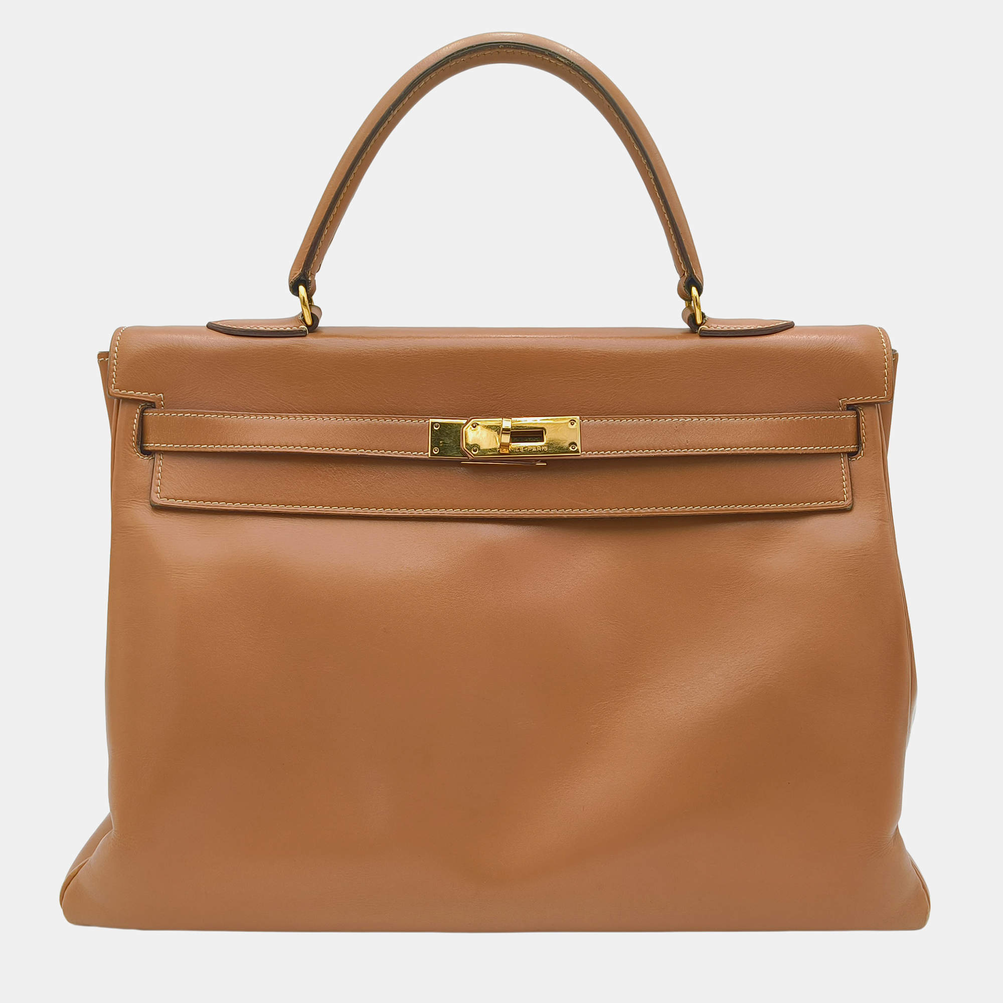 Pre Owned Hermes Kelly 35 Vache Naturel GHW