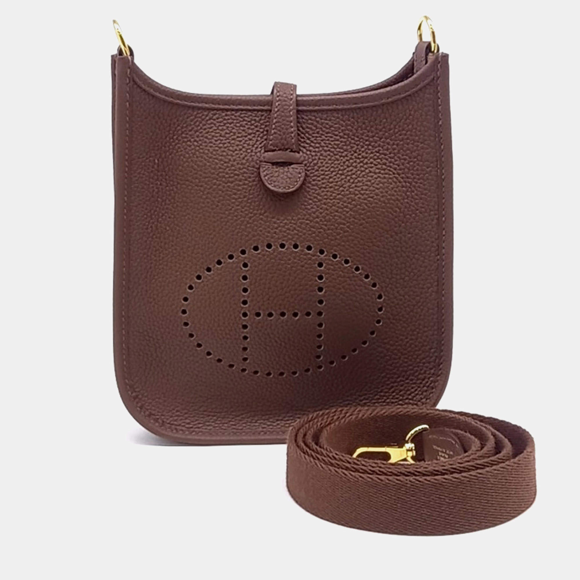 Pre Owned Hermes Brown Leather Evelyne 16 (B)