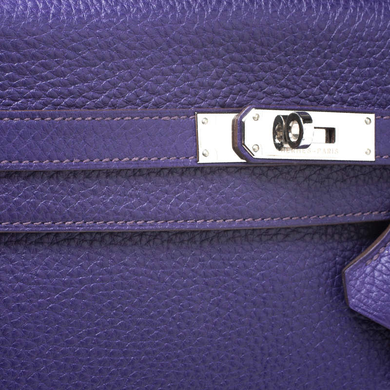 Hermès Kelly 35 Ultraviolet Bag PHW