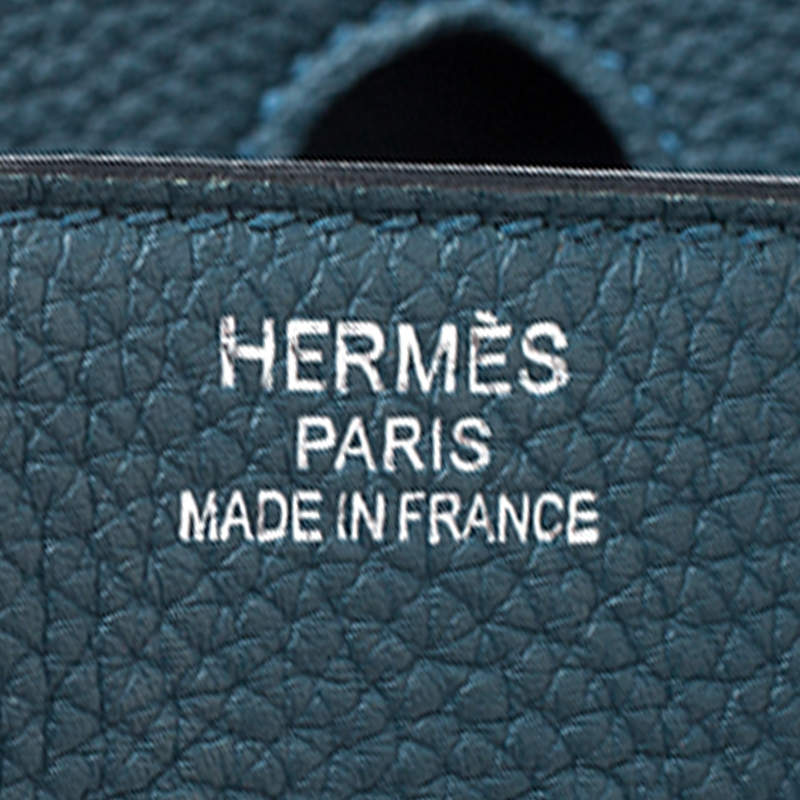 Hermes 35cm Vert Cru Swift and ia Leather Palladium Plated Birkin Bag  - Yoogi's Closet