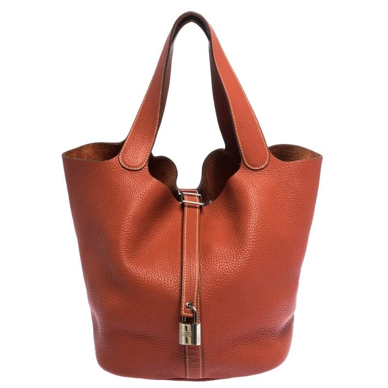 Hermes Picotin Lock Bag in Orange Clemence Leather – STYLISHTOP