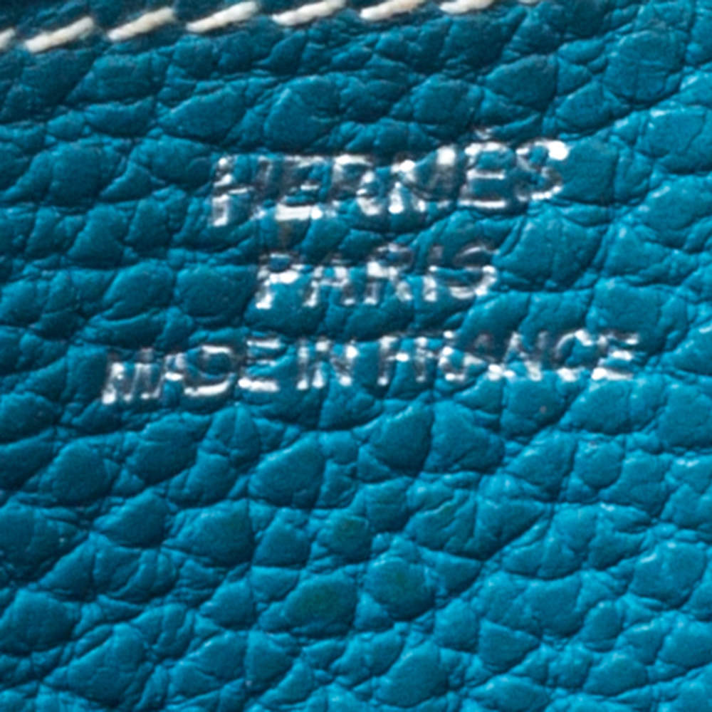 Hermes Blue Vache Liegee Leather Dogon Wallet Hermes