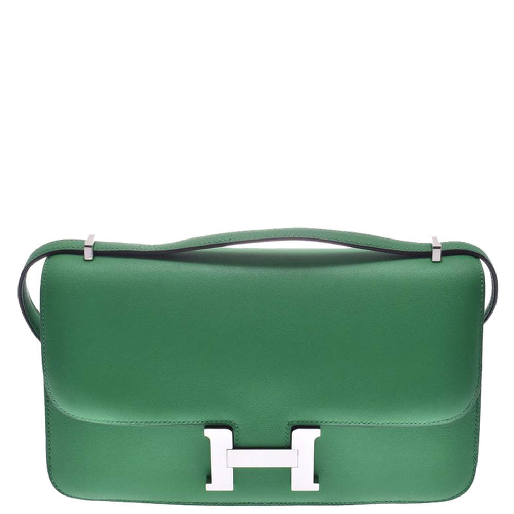 Hermes Green Leather Constance Elan 