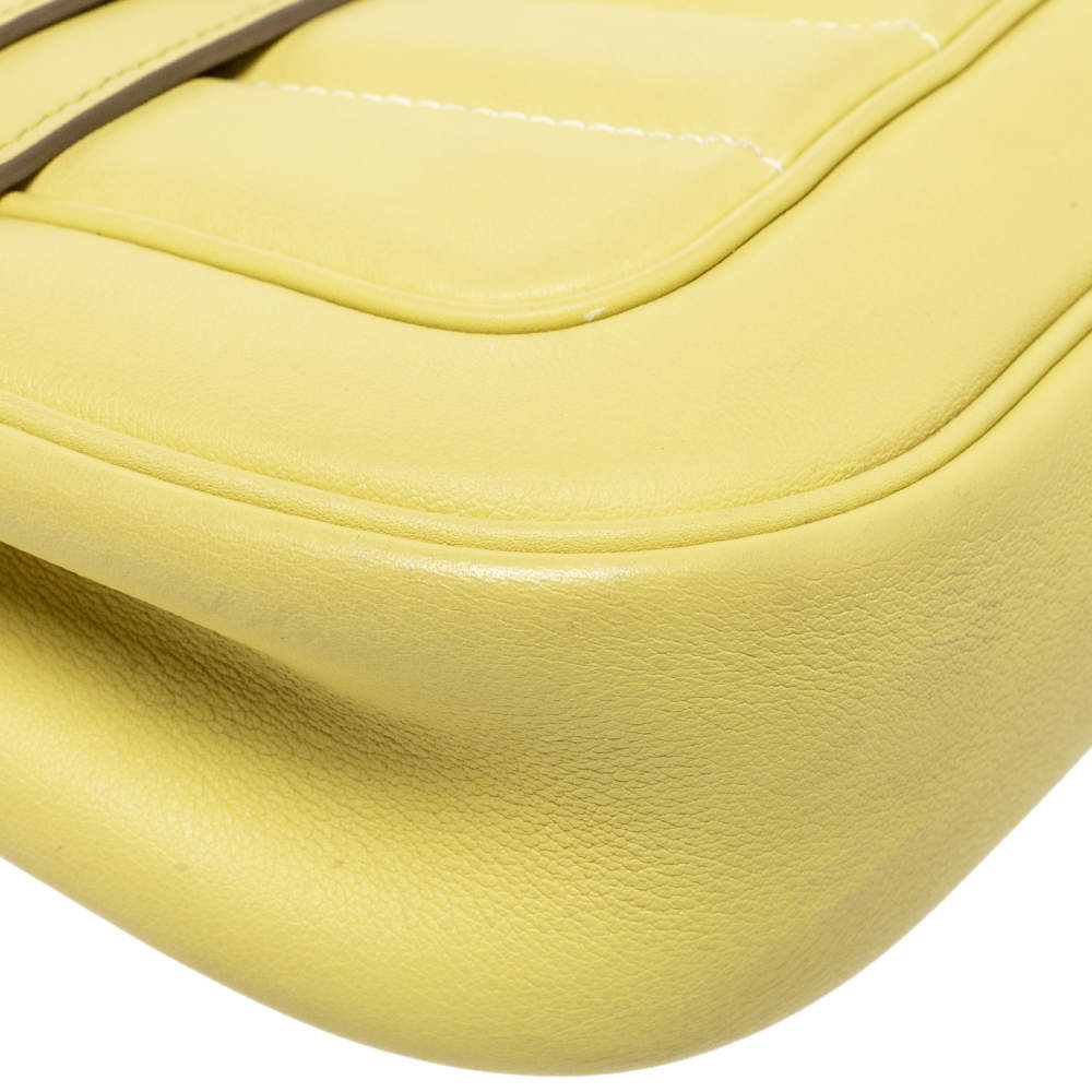 Hermes Yellow Swift Leather Berline 21 Shoulder Bag Hermes