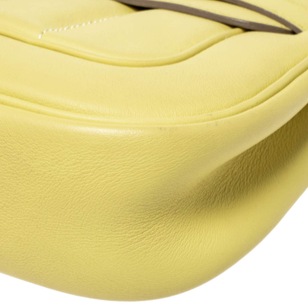 Hermes Yellow Swift Leather Berline 21 Shoulder Bag Hermes