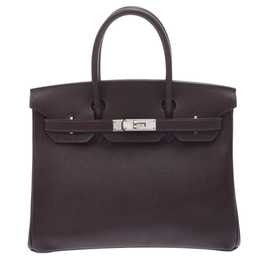 Hermes Brown Epsom Leather Birkin 30 Bag