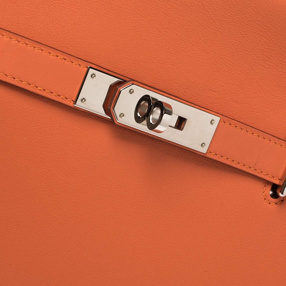 Hermes Mango Swift Leather Palladium Hardware Jypsiere 28 Bag