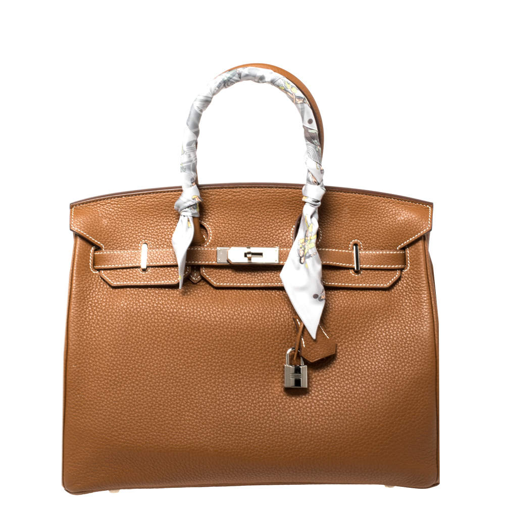 Hermes Orange Togo Leather Gold Hardware Birkin 30 Bag with Twilly Scarf  Hermes | The Luxury Closet