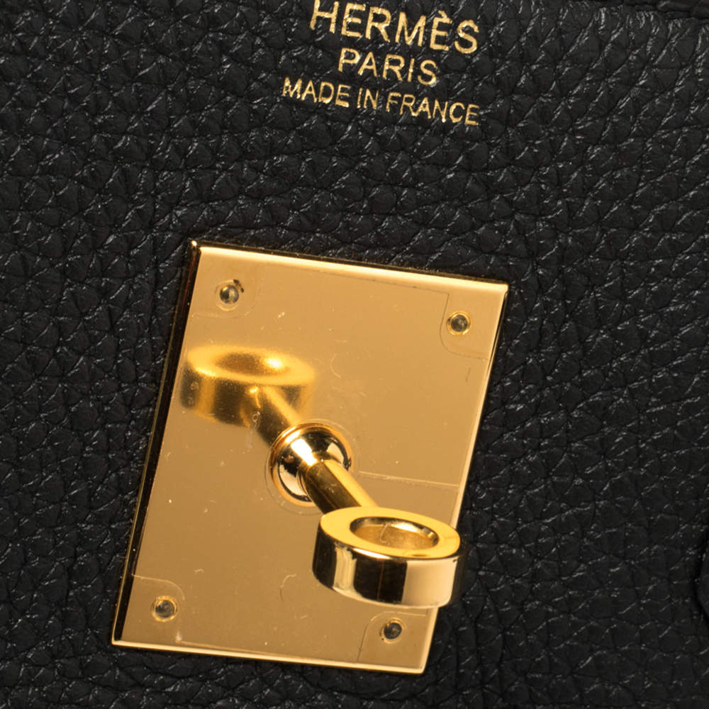 Hermes Black Noir Togo Gold Hardware Birkin 30 Handbag Bag Tote – MAISON de  LUXE