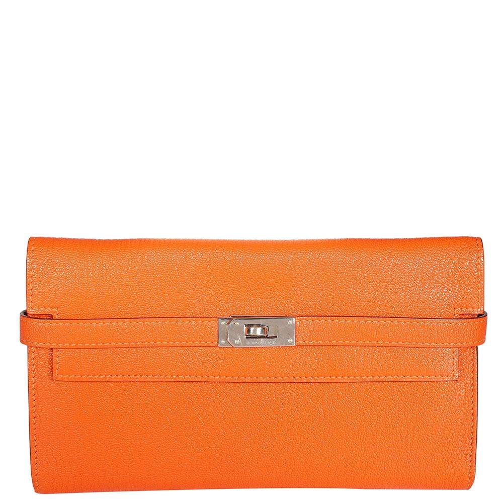 hermes orange wallet