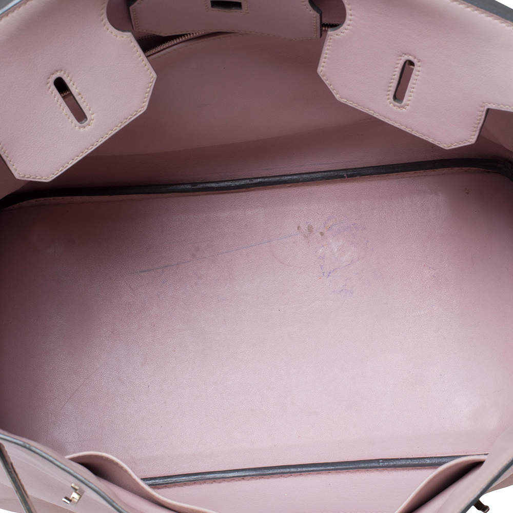 Hemès Birkin 35 Rose Dragee Swift Palladium Hardware - Luxury Shopping