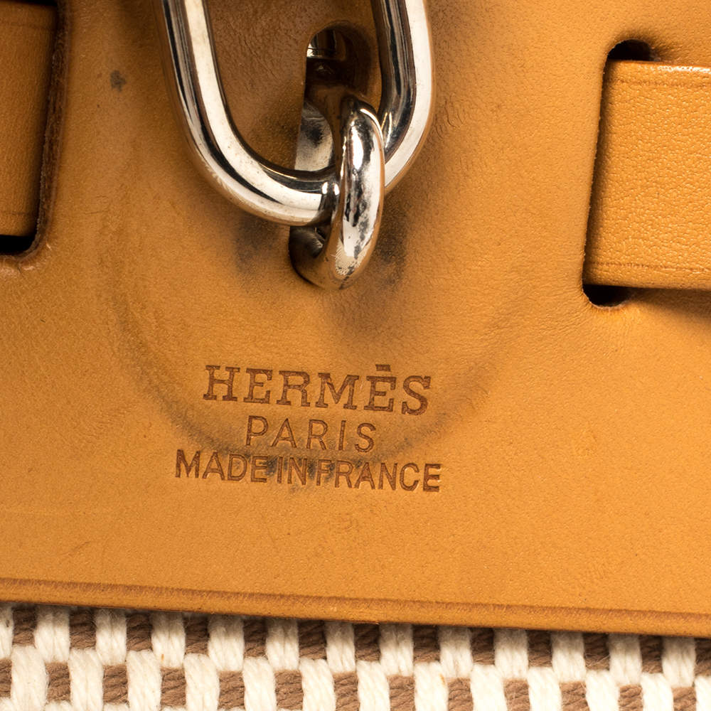 Hermes 32cm Toile/Leather Herbag PM 2-in-1 Bag/Backpack - Yoogi's Closet
