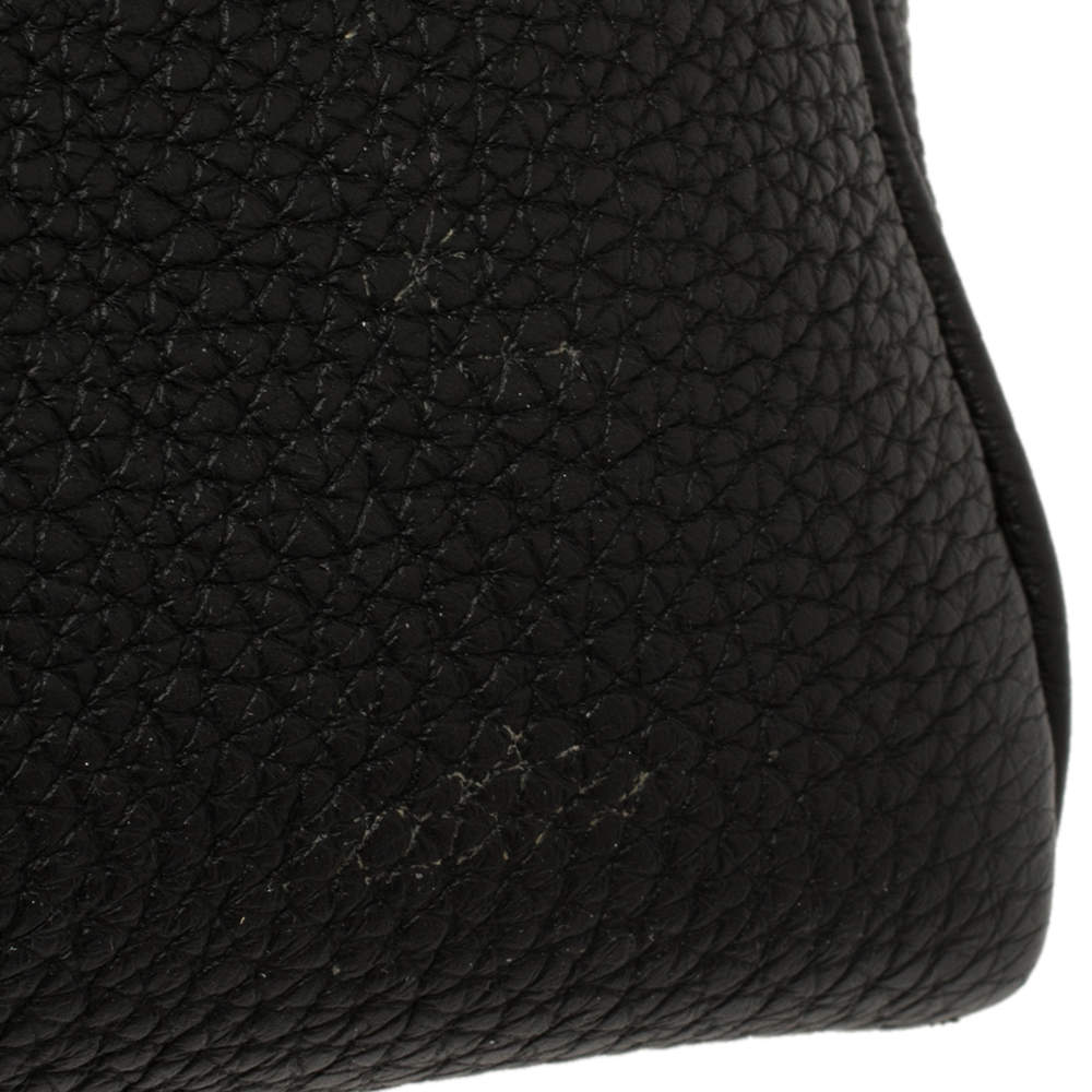 Hermès Kelly 28 Top Handle Bag In Black Togo With Palladium