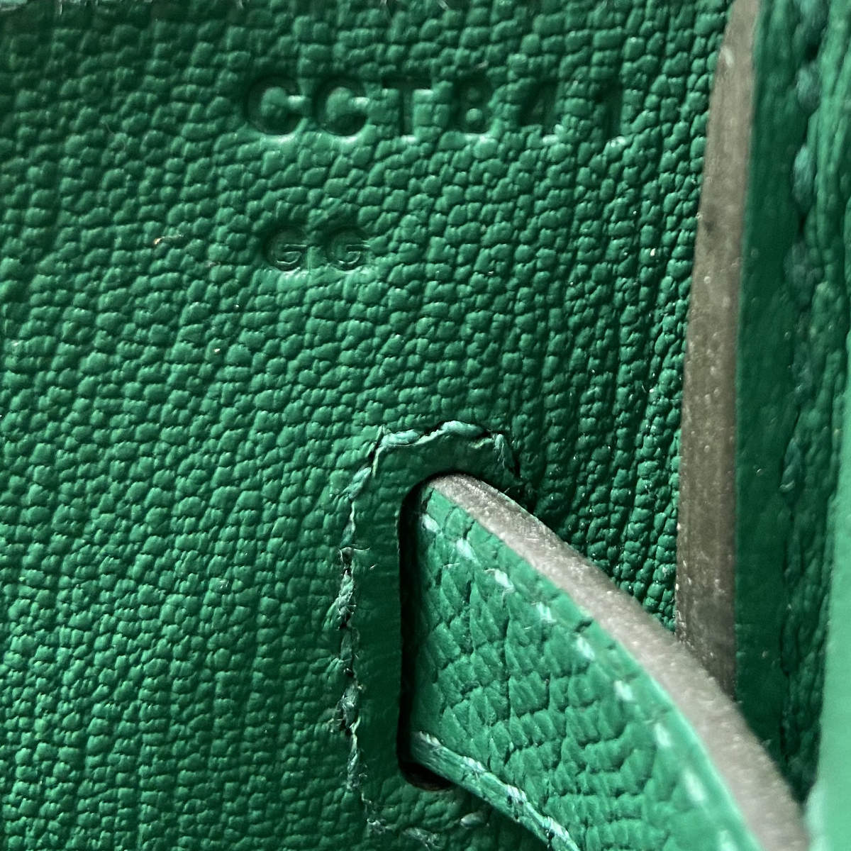 Hermès 35cm Vert Vertigo Evercolor Leather Birkin Bag with, Lot #58263