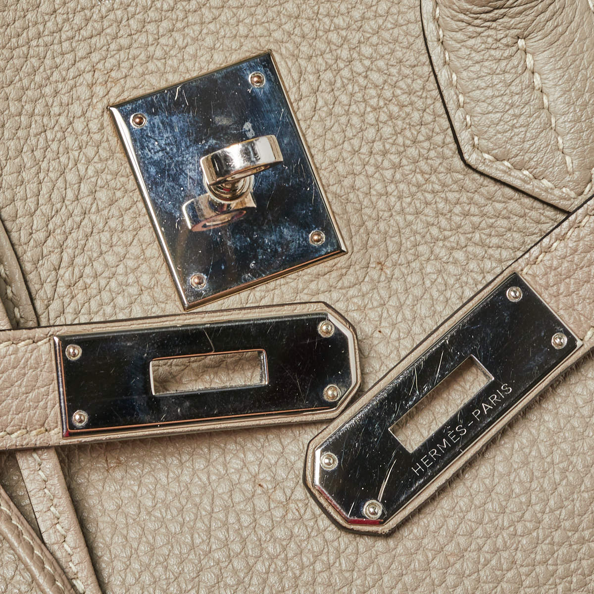 Hermes Birkin 35 Gris Tourterelle Togo Palladium Hardware – Madison Avenue  Couture