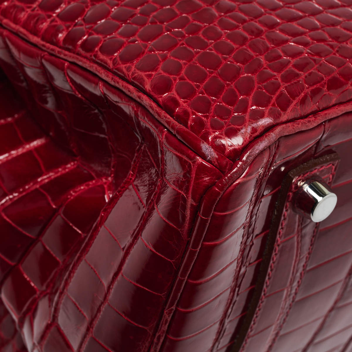 Hermes Braise Red Crocodile Birkin 25 Handbag - MAISON de LUXE