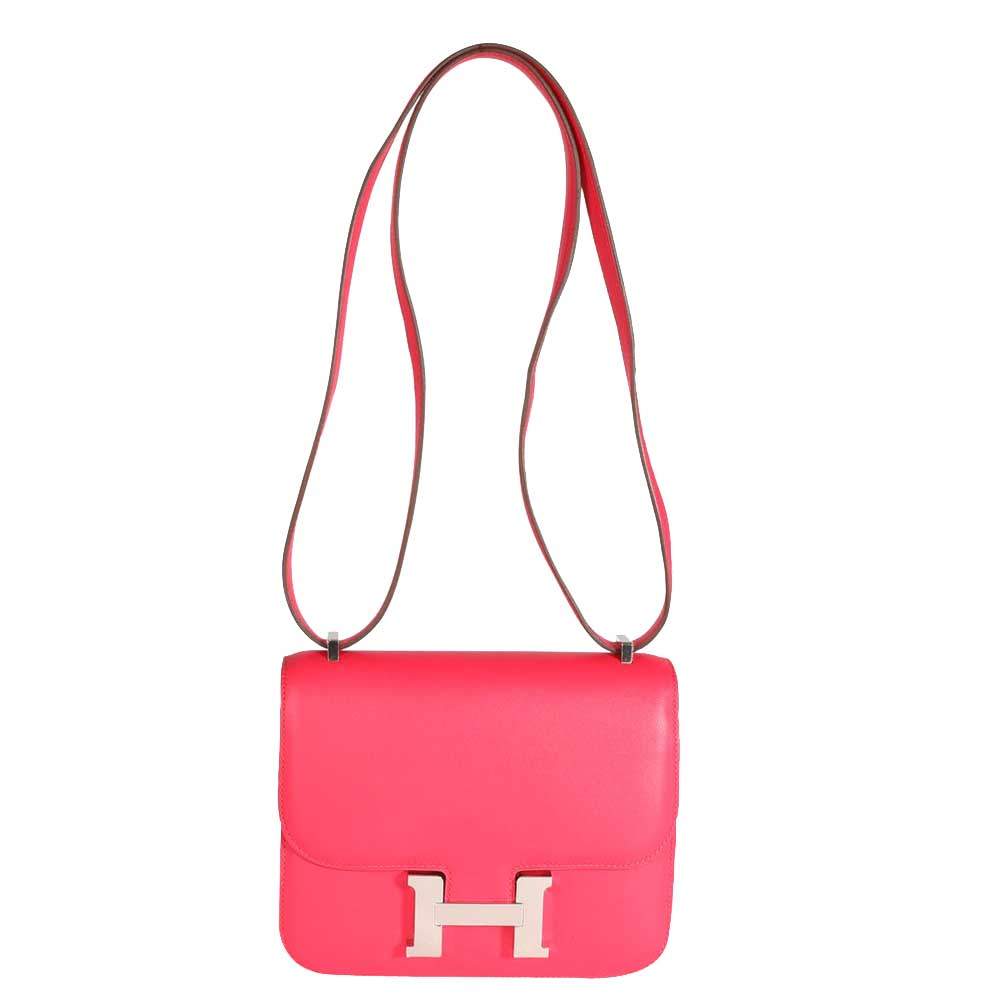 Hermes Rose Extreme Swift Leather Constance 18 Bag