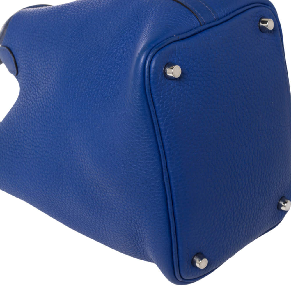 Hermes Blue Bleu Pale Picotin Lock 18 PM Handbag – MAISON de LUXE